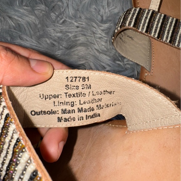 J.JILL Women's Flats Beaded Low  Heel Thong Sandals Size 9 - Picture 4 of 9